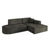 ECKSOFA Ottomane Rechts IREA-L1-v4 - 233x165x72,5 cm Schwarz - Schwarz, Holzwerkstoff/Textil (233/165cm) - ALTDECOR