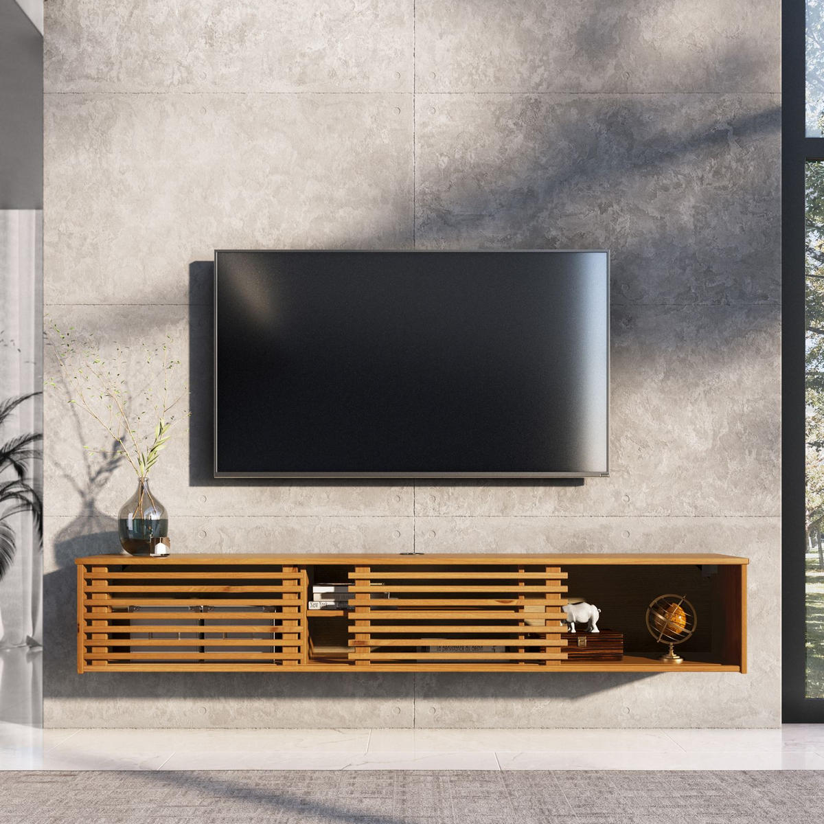 LOWBOARD RIAN Eiche - Eichefarben, Holz (175/30/34cm) - IDIMEX