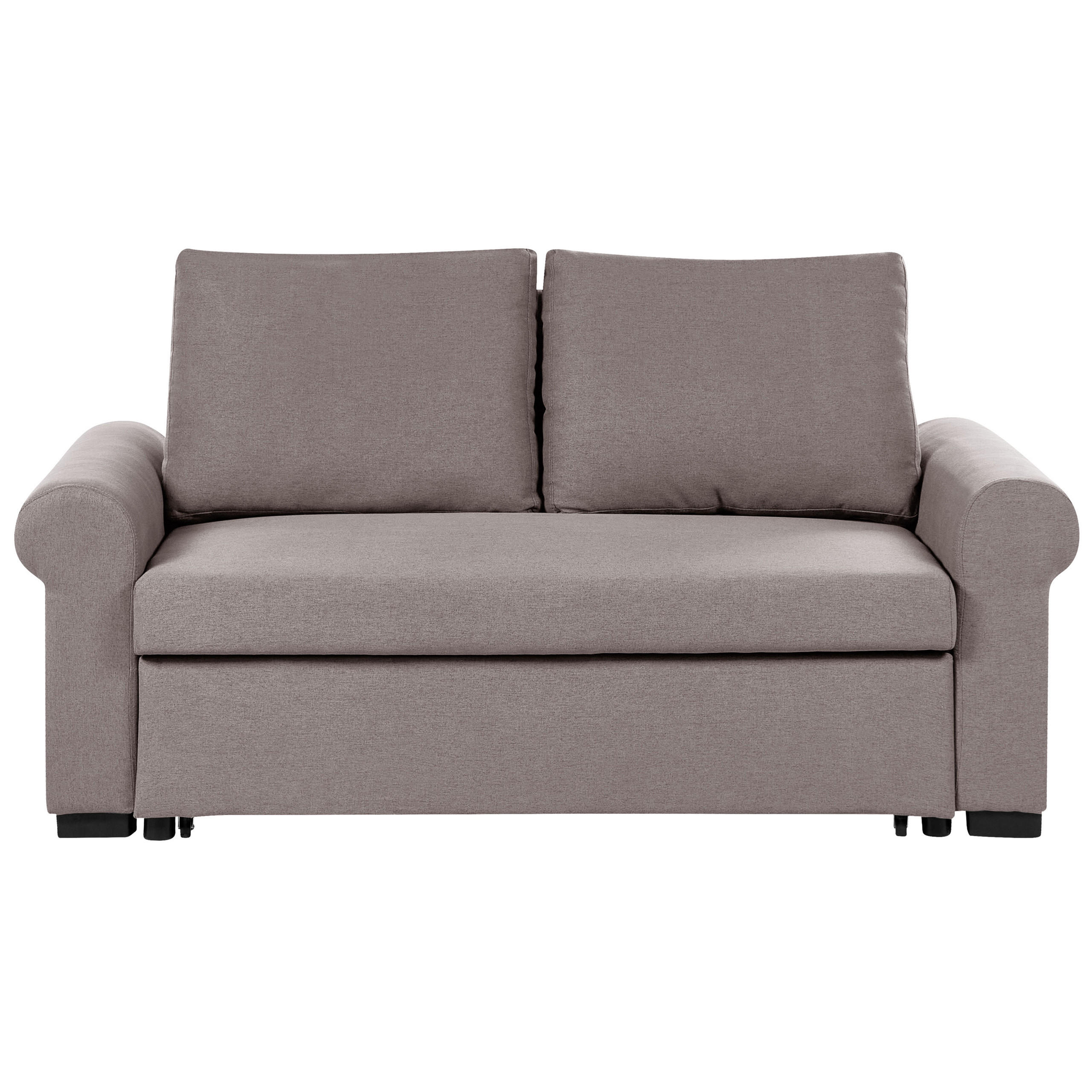2-SITZER-SCHLAFSOFA Leinenoptikhellbraun Silda - Braun, Textil (173/92/93cm) - Beliani