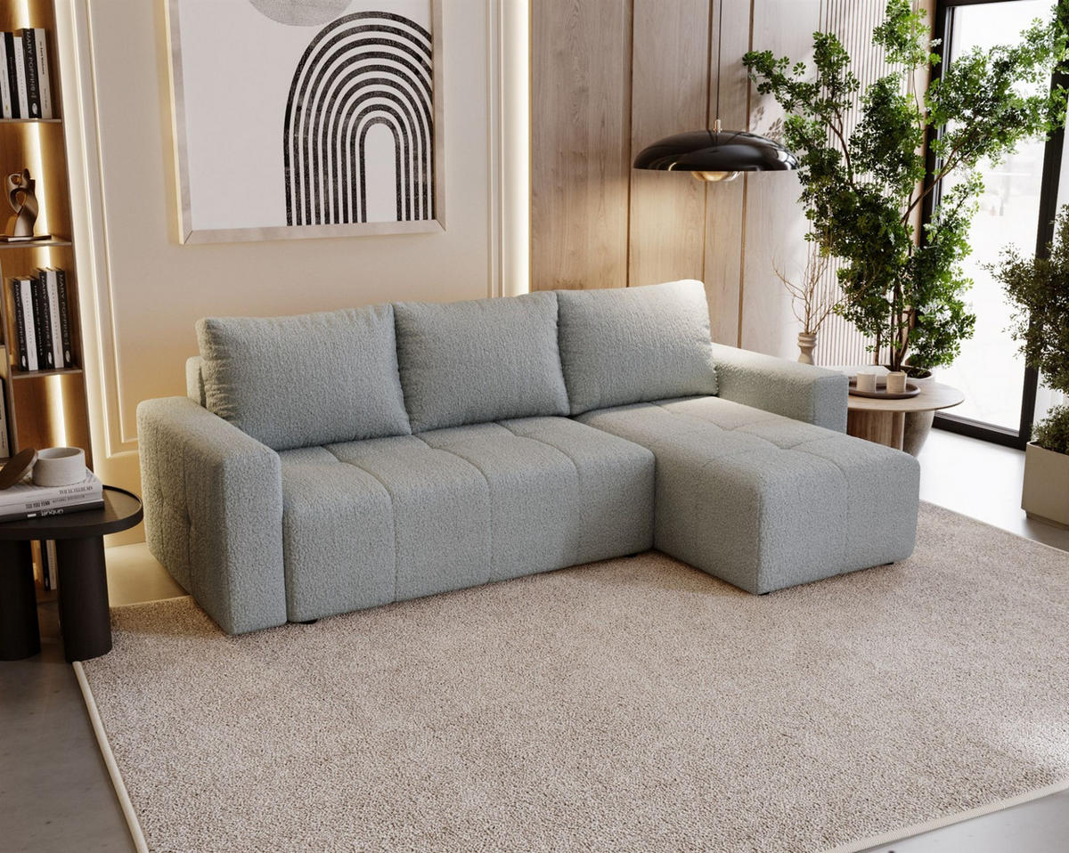 ECKSOFA Noha In Now Or Never - Grau, Holzwerkstoff/Textil (231/142cm) - Fun Möbel