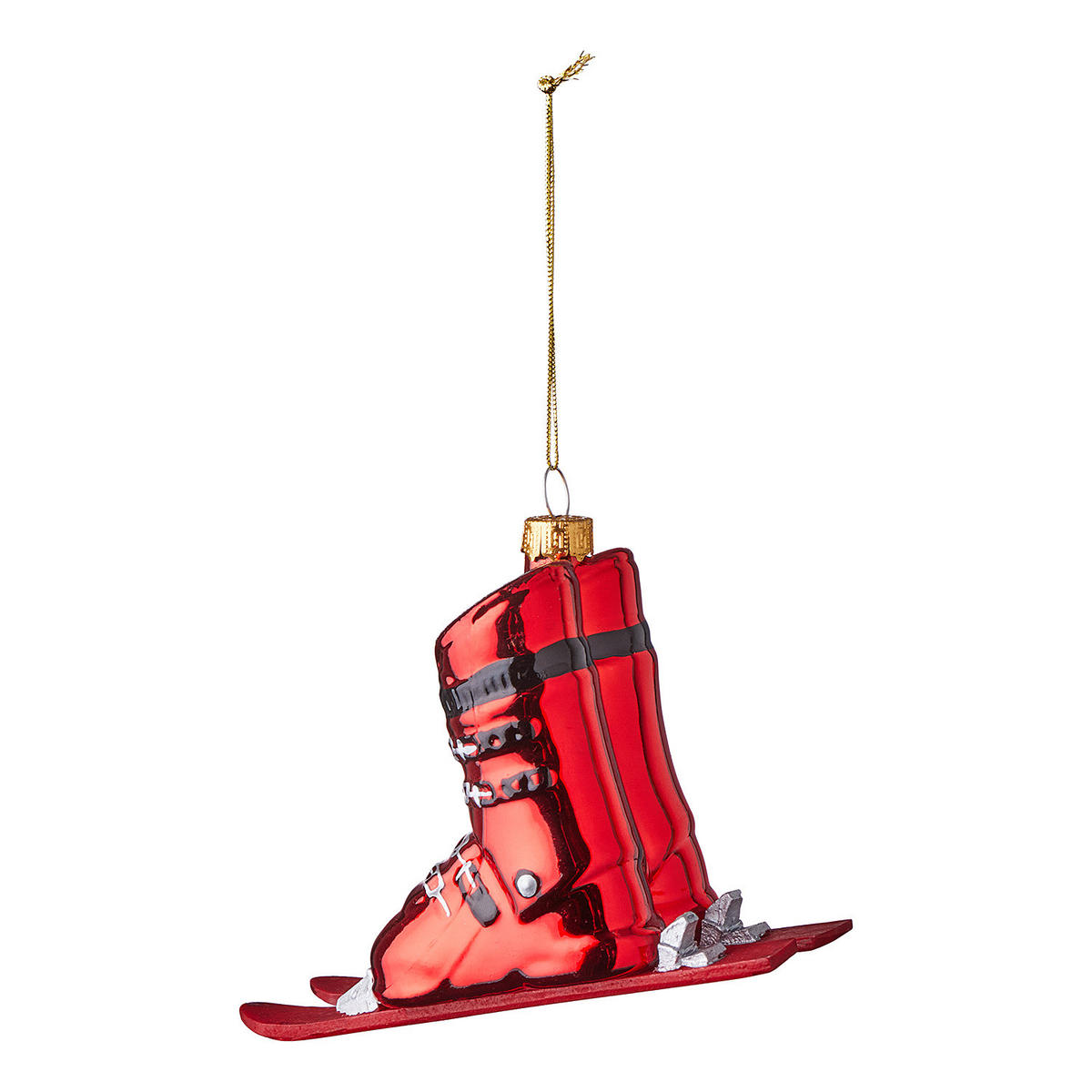 BAUMANHÄNGER Hang On Skischuhe - Rot, Glas (6/8/14cm) - Butlers