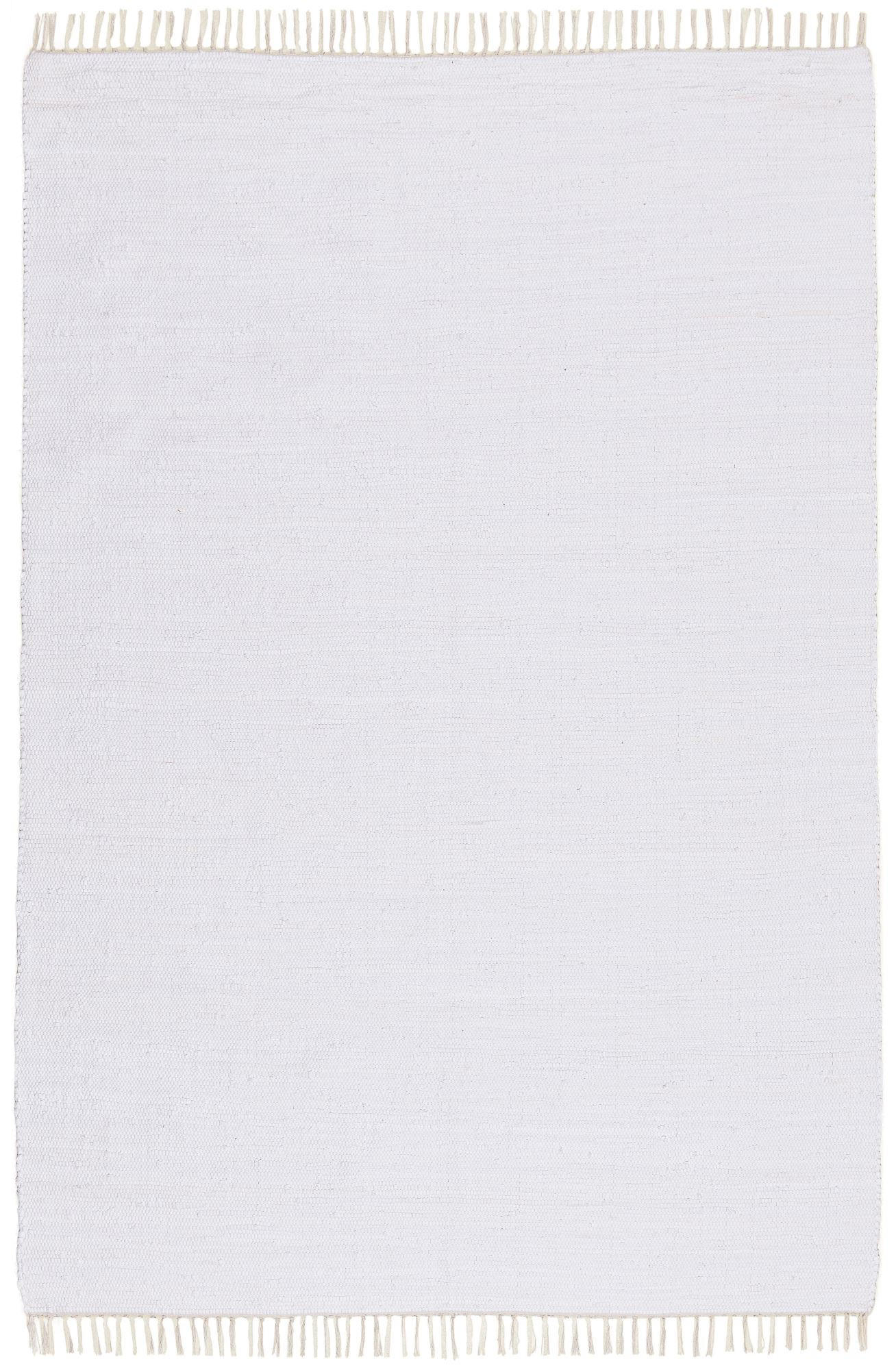 Rug and Roll Fleckerlteppich Weiß 60x120 cm