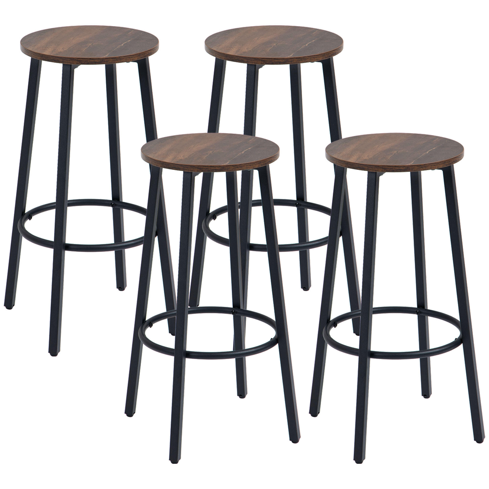Homcom Tresenstühle Braun 42x65x42 cm