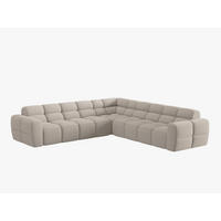 ECKSOFA Lisa aus strukturiertem Stoff sand 5 Sitzplätze - Sandfarben, Textil (310/310cm) - Micadoni