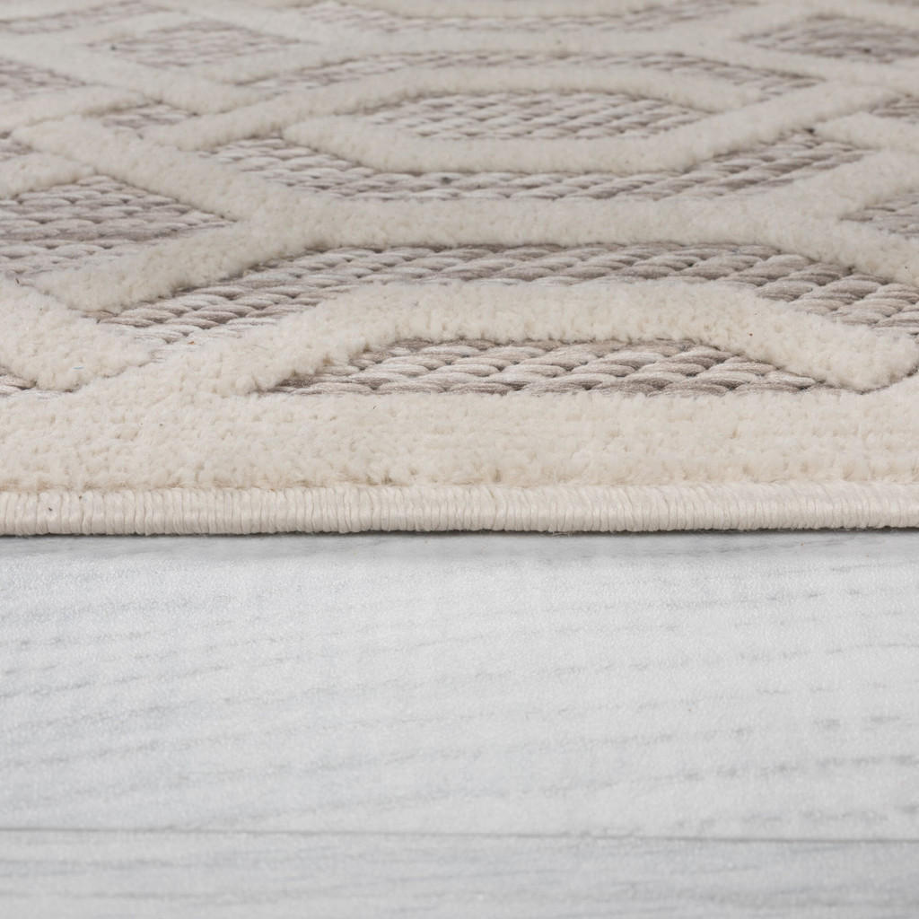 Thumbnail - Kadima Design Outdoor-Teppich, Grau, Textil, Grafikmuster, Rund, 160x160 cm, pflegeleicht, Teppiche & Böden, Teppiche, O...