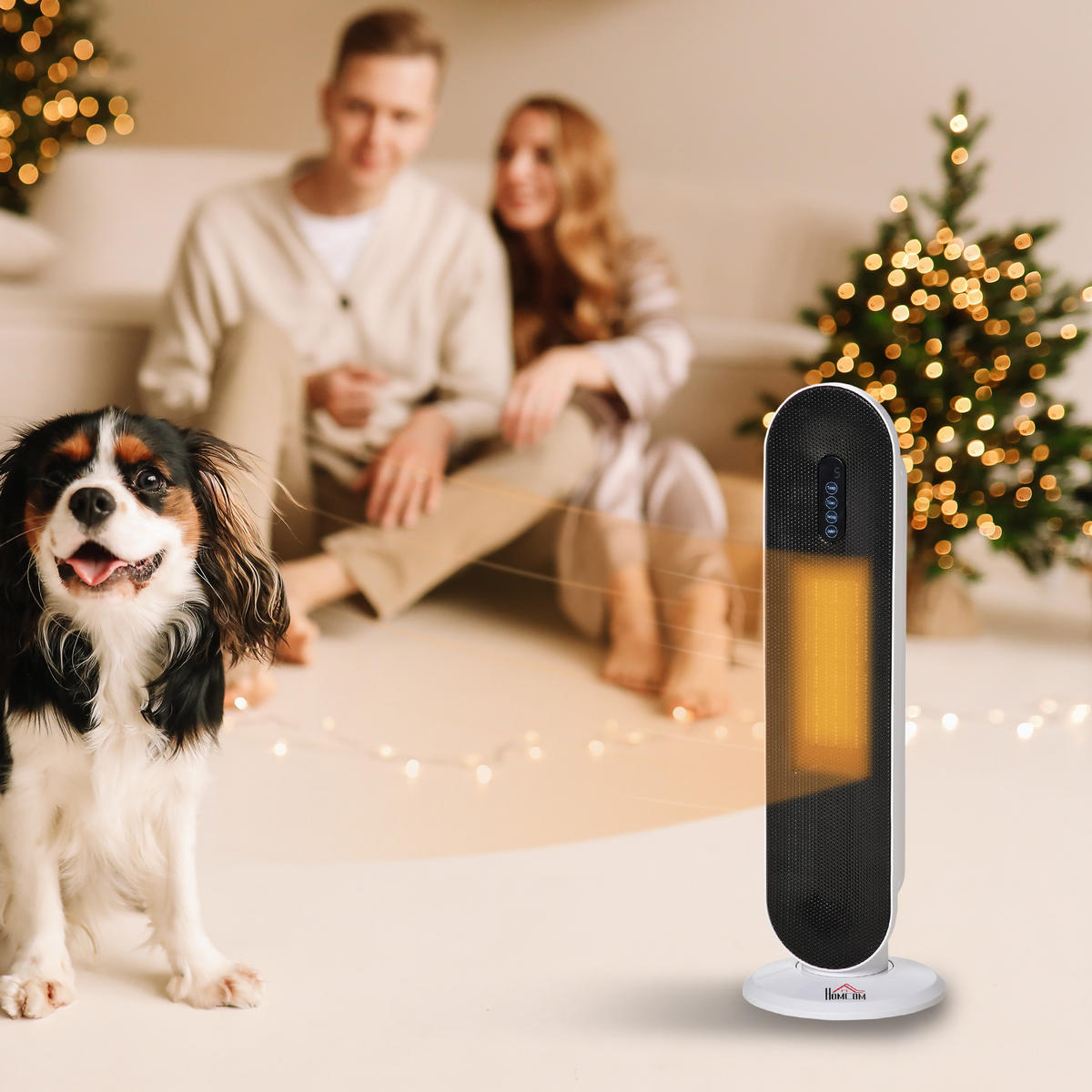 HEIZLÜFTER DE-17035 45° oszillierend PTC 1200/2000 W - Weiß, Kunststoff (21/63.5/21cm) - ComfortXL