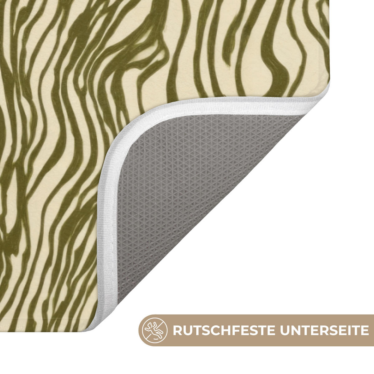 KOUPELNOVÁ PŘEDLOŽKA Abstraktní - Mramor - Zelený 90x60 cm - tmavě zelená, textil/plast (90/60cm)