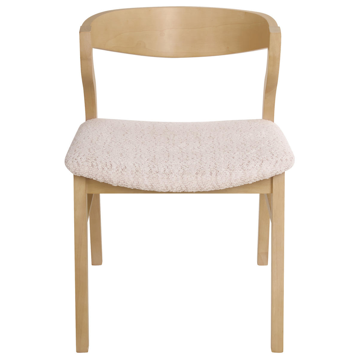 ESSZIMMERSTUHL 2er-Set Hellbeige Maroa - Beige/Braun, Holzwerkstoff (51/72/46cm) - Beliani