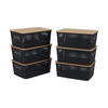 AUFBEWAHRUNGSBOX - Schwarz, Holz/Kunststoff (25.5/10.5/18cm) - Relaxdays