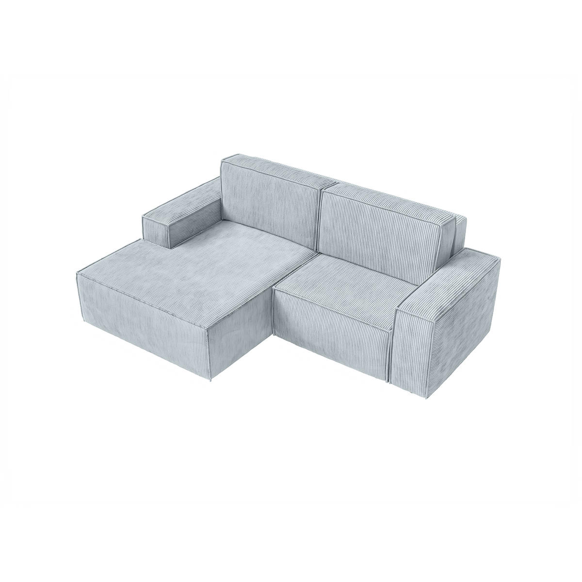 ECKSOFA KOKKO MINI mit Schlaffunktion, Hellgrau - Hellgrau, Textil (240/167cm) - Fedve