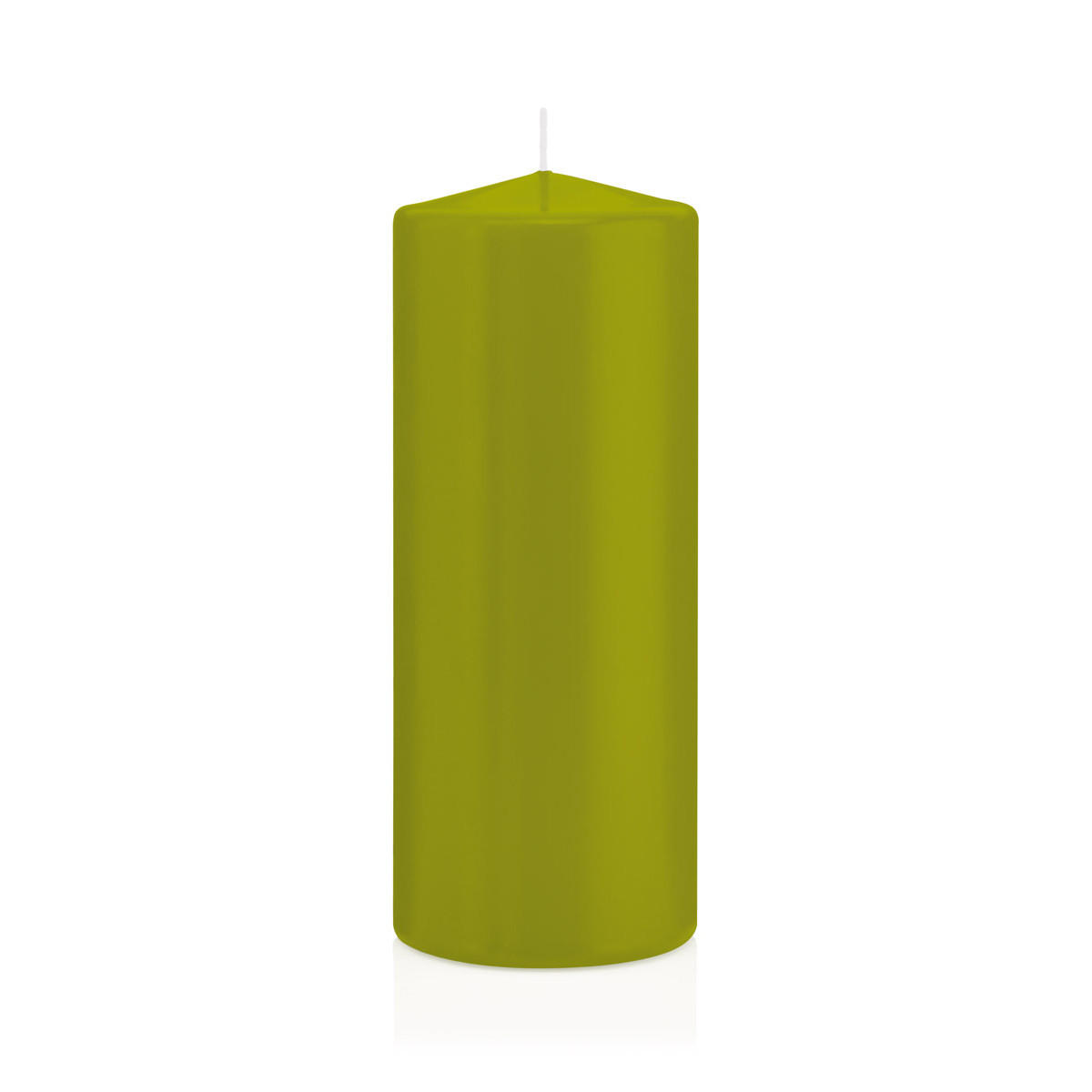 STUMPENKERZEN Grün Ø 78 x 200 mm, 8 Stück - Grün, Paraffin (8/20cm) - Wiedemann Kerzen