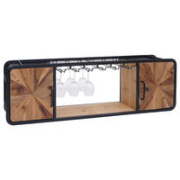 WEINREGAL Braun - Braun, Holz (121/40/21cm) - MCW
