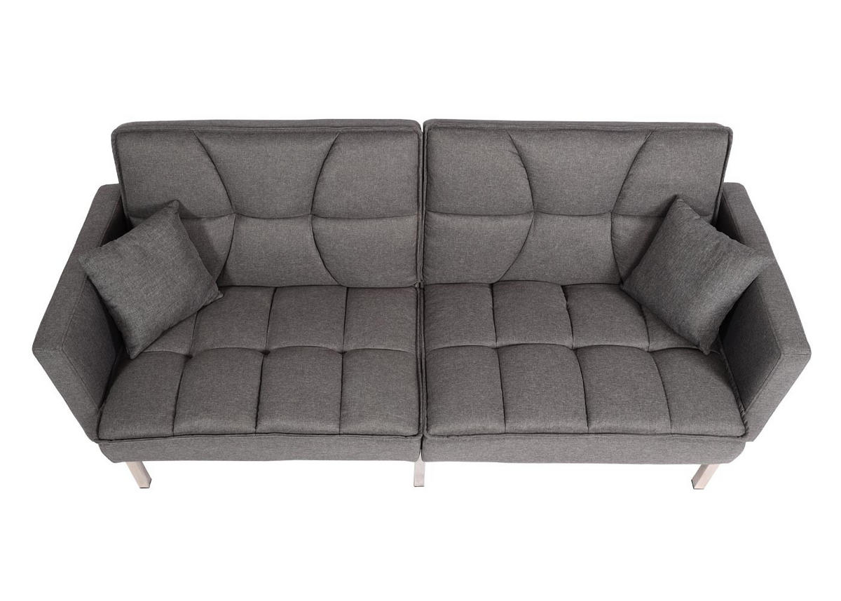 SCHLAFSOFA Grau - Grau, Textil (190/83/87cm) - MCW