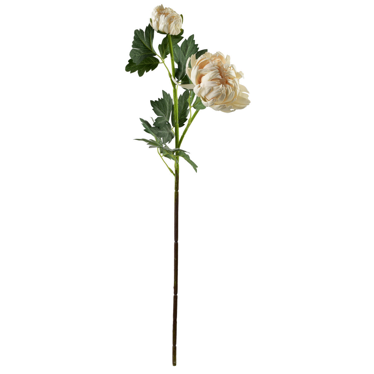 UMĚLÁ KVĚTINOVÁ VĚTVIČKA Viridis, 2dílná, chryzantéma - bílá, plast (69cm) - Mondex
