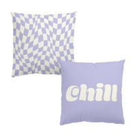 DEKOKISSEN 2er-Set Retro Duo II 40/40 cm - Violett, Textil (40/40cm) - Bilderwelten