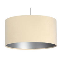 HÄNGELEUCHTE Silber 30/20 cm - Beige/Silberfarben, Kunststoff (30/0.45/20cm) - ONZENO