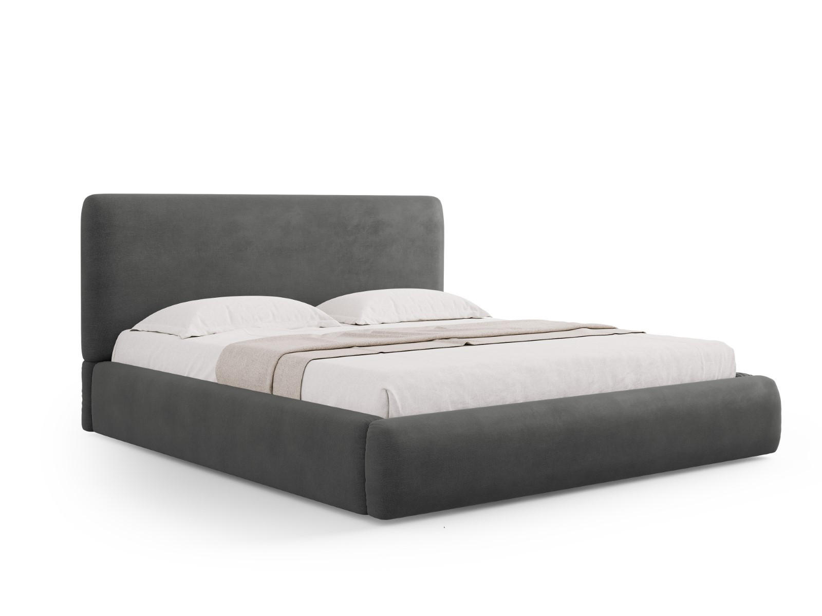 Cosmopolitan Design Bett Dunkelgrau 140x200 cm