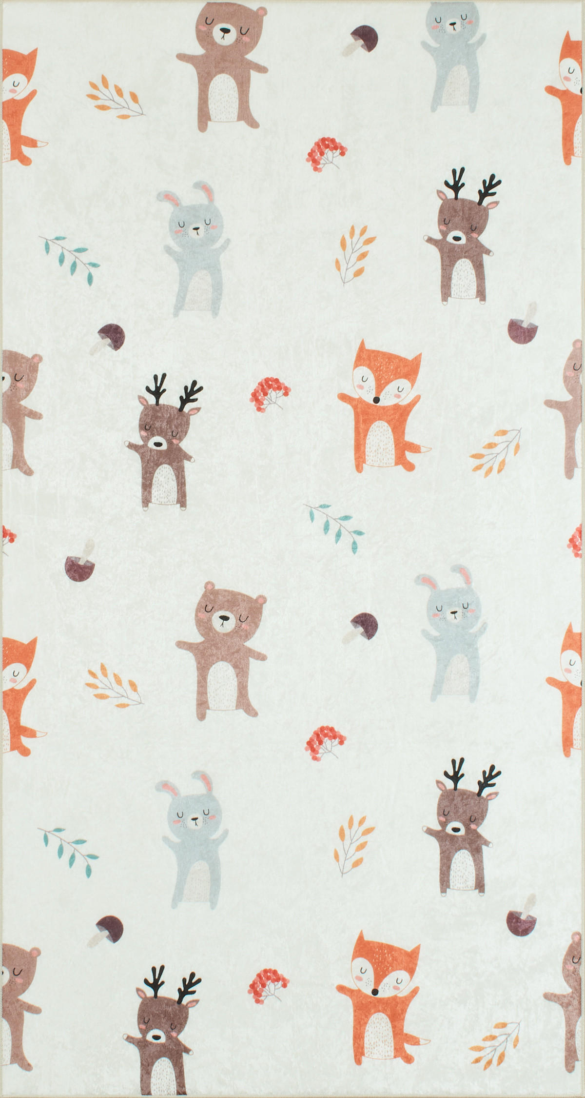 KINDERTEPPICH mit Tiermotiven Happy 80x150 cm - Creme, Textil (80/150cm) - Nazar Rugs