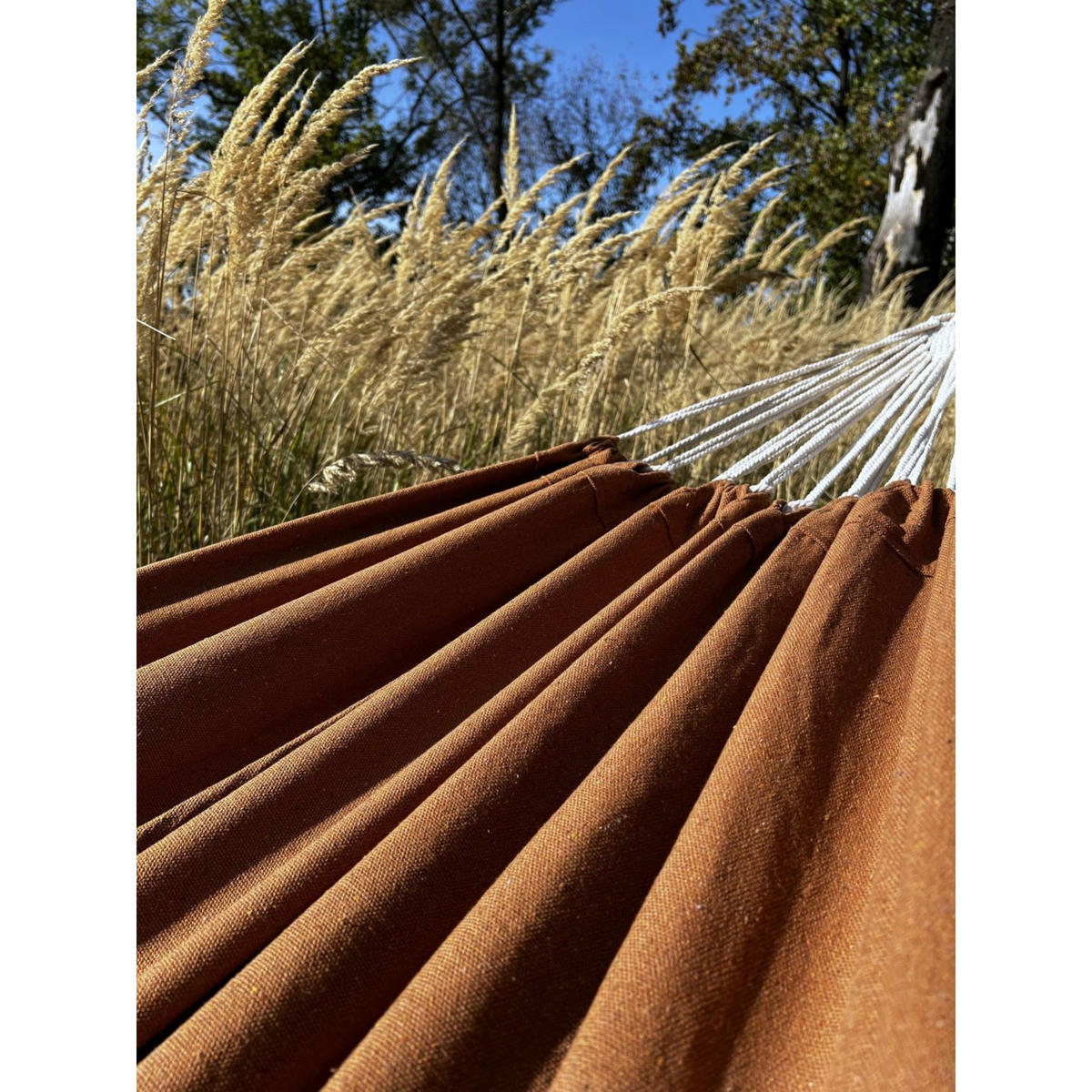 HÄNGEMATTE mit Gestell, 2 Personen, XXL, 200 kg, Metall, Braun, einfache Montage - Braun, Metall (370/130/120cm) - Potenza