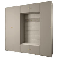 GARDEROBEN-SET 236,7/250/47 - Kaschmir/Goldfarben, Holz/Kunststoff (250/236.7/47cm) - Abiks Möbel