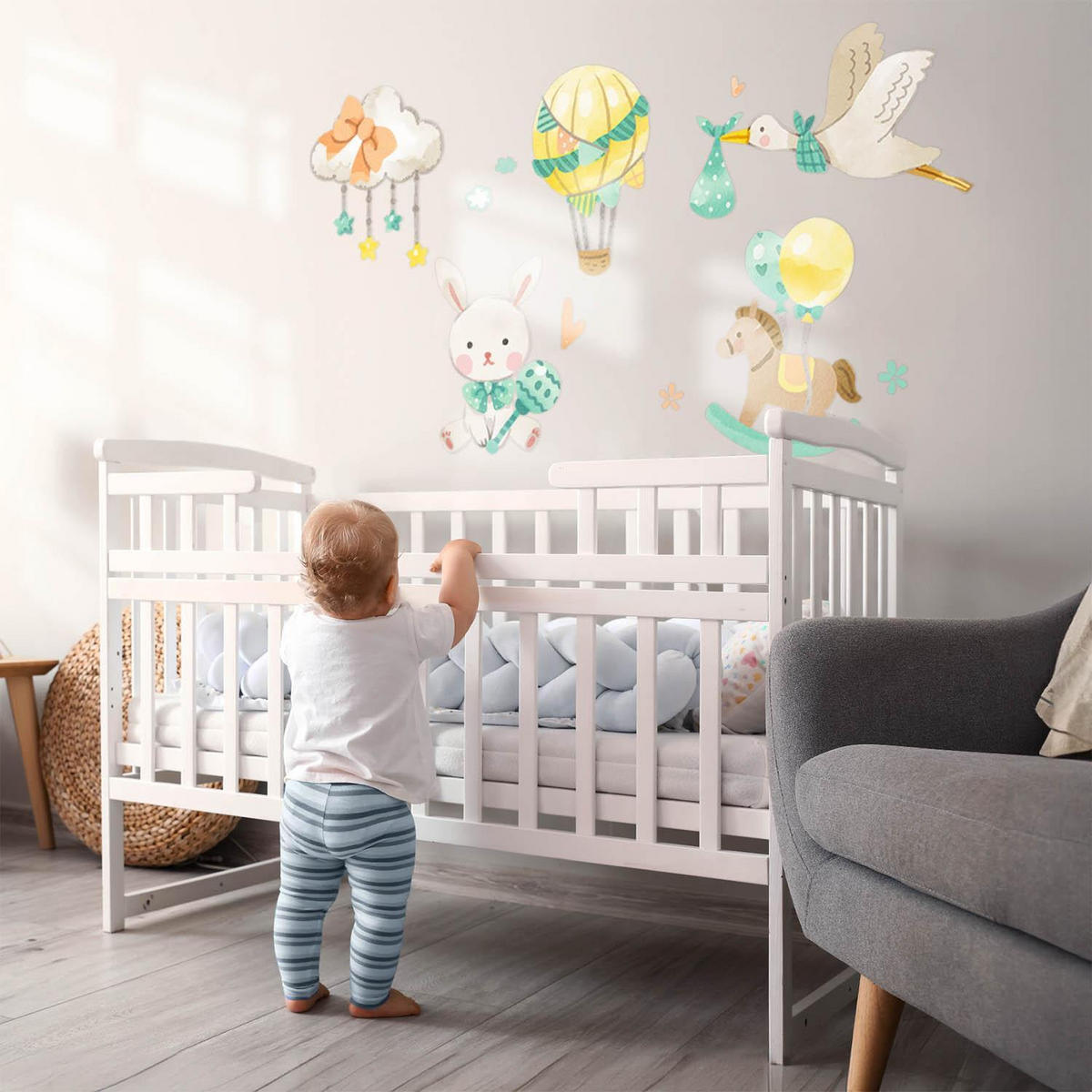 WANDAUFKLEBER 60x107cm - Spielzeug für Kleinkinder - Multicolor, Kunststoff (60/107/0.1cm) - Wallfluent