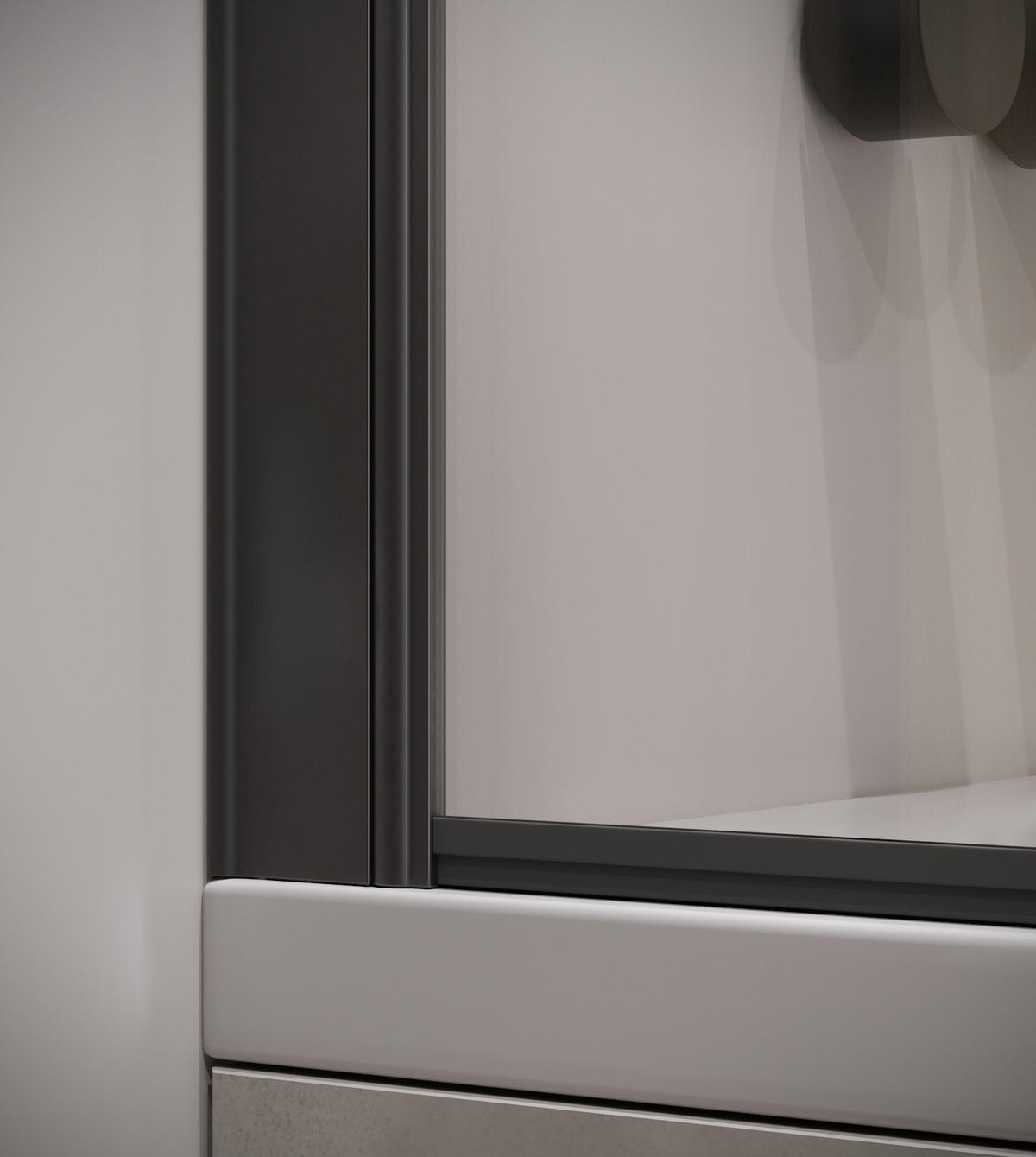 BADEWANNE Torino 1 Teil cm Schwarz - 60 x 140 cm - Schwarz, Glas (60/140cm) - Badplaats