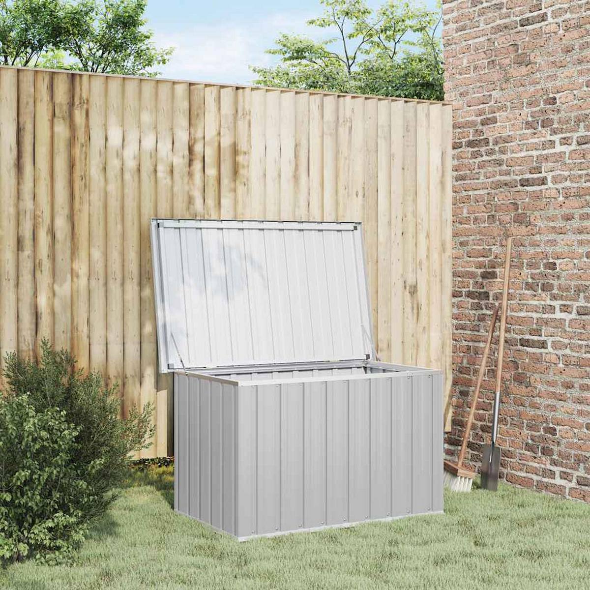 GARTENBOX Grau 109x67x65 cm - Grau, Metall (109/65/67cm) - furnicato