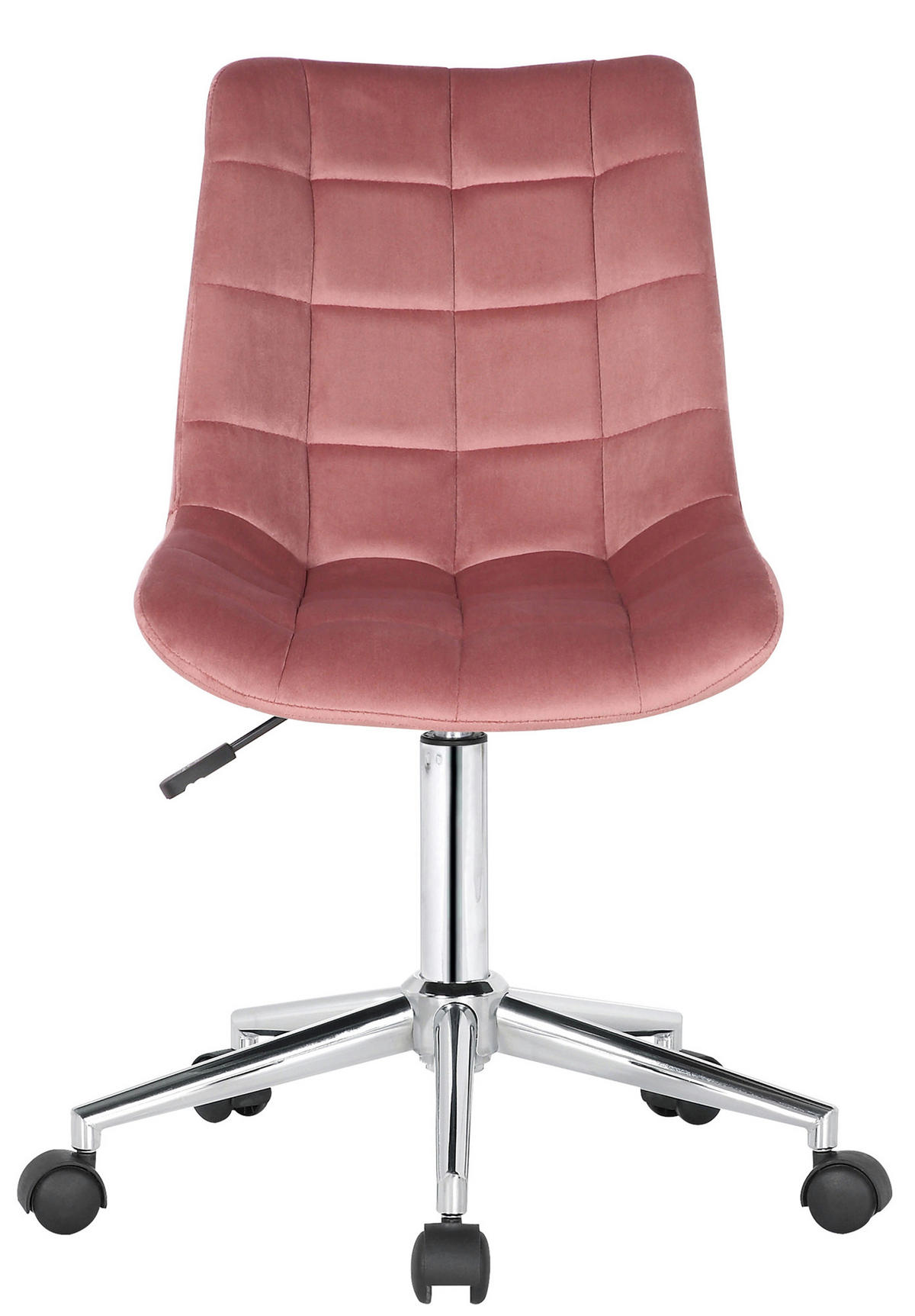 BÜROSTUHL Auronix Samt pink - Chromfarben/Pink, Metall (46/96/62cm) - TPFLiving