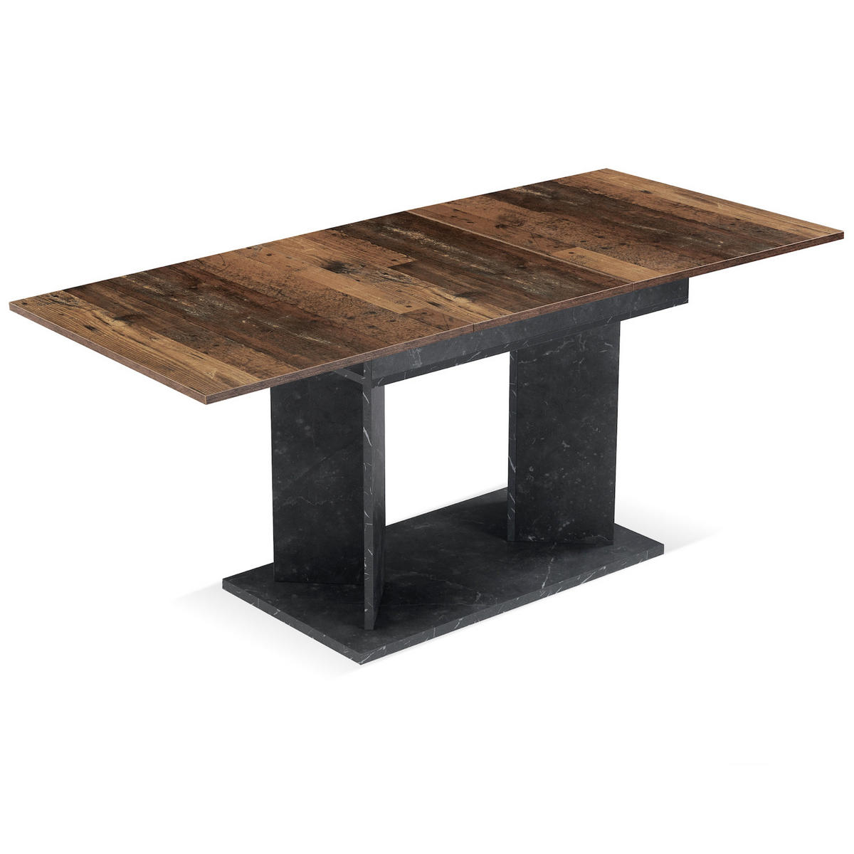 ESSTISCH VIVIAN 120-160/80/76 cm - Anthrazit/Sonoma Eiche, Holzwerkstoff (80/120/76cm) - B&D Home