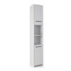 BADSCHRANK Kiko Weiß 30 x 190 cm - Weiß, Holzwerkstoff (30/195/30cm) - Vicco