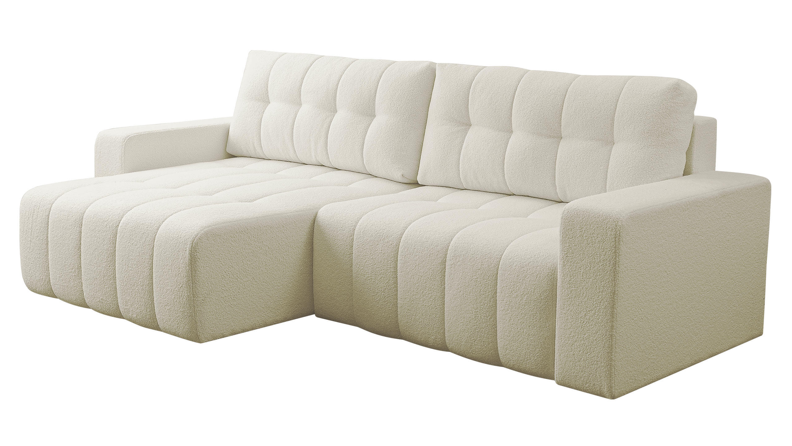 ECKSOFA Masone - Schwarz/Naturfarben, Holz/Kunststoff (245/143cm) - MIRJAN24