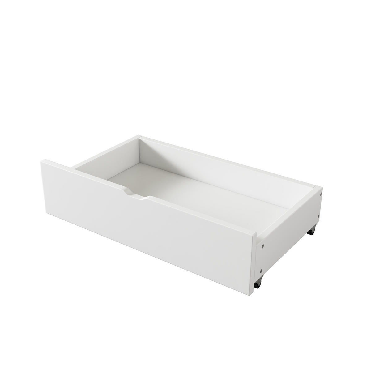 TAGESBETT 90/200 cm weiß mit zwei Schubladen und Staufach - Weiß, Holz (90/200cm) - OKWISH