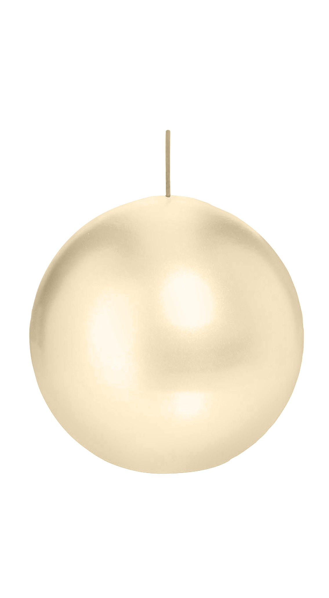 KUGELKERZEN Bisquit Ø 100 mm, 6 Stück - Beige, Paraffin (10/10/10cm) - Wiedemann Kerzen