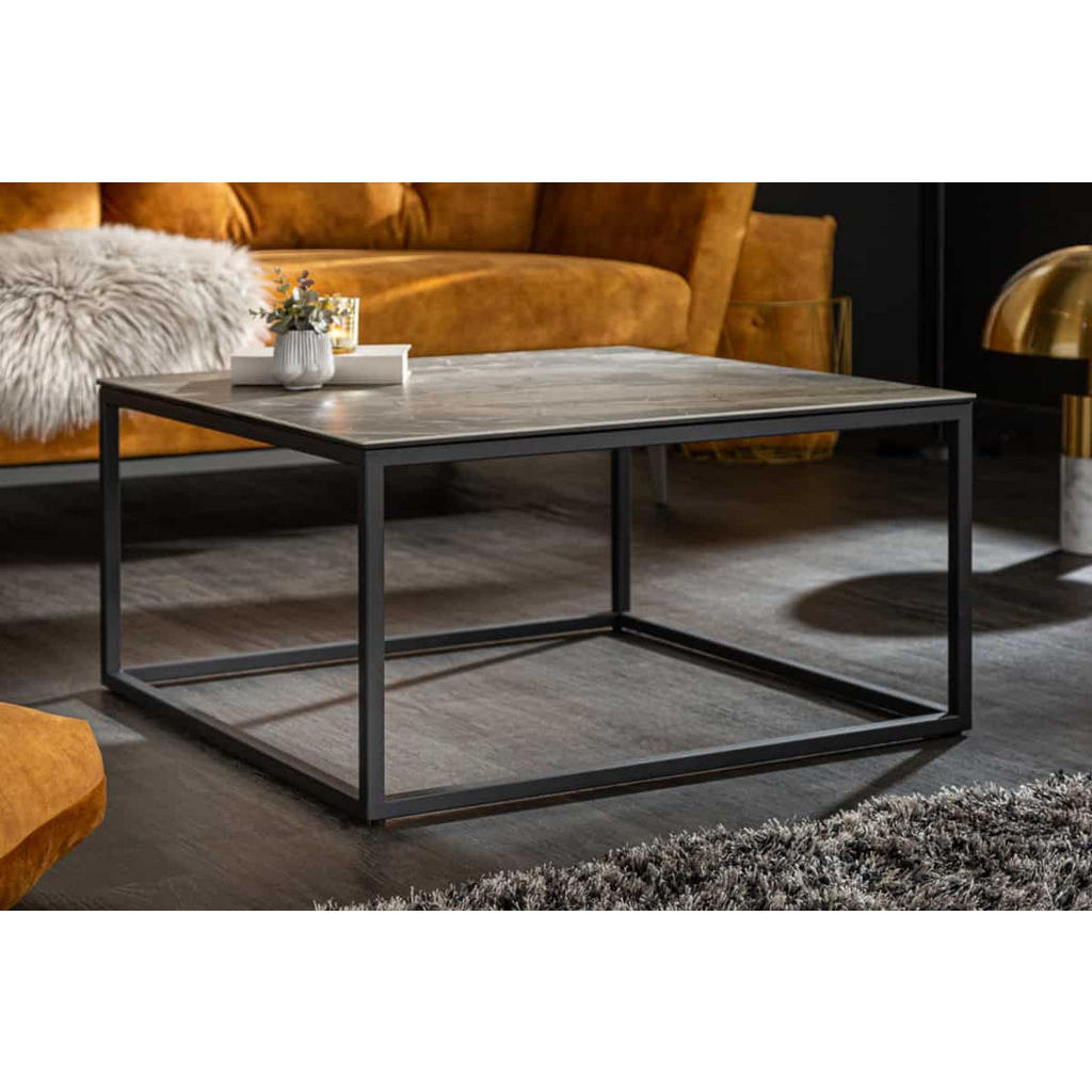 Thumbnail - riess-ambiente Couchtisch, Braun, Grau, Taupe, Glas, Keramik, Marmor Optik, Rechteckig,Rechteckig, 75x40x75 cm, Wohnzimm...