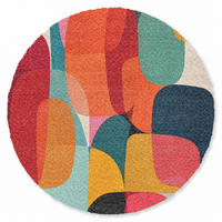ROHOŽKA Tvary - barevné - abstraktní - letadla 90x90 cm - různobarevná, textil/umělá hmota (90/0.4cm) - MuchoWow