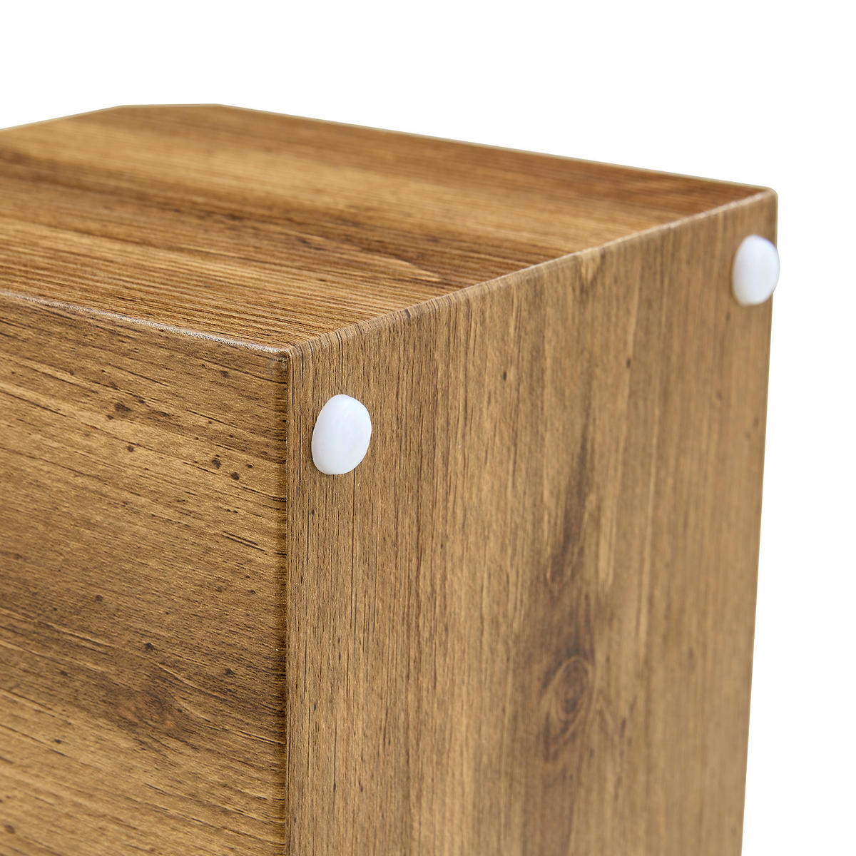 COUCHTISCH in Naturfarbe 2er-Set Couchtisch-Kombination mit Glasplatte für Wohnzimmer, B44/T62/H44 cm, Ø61/H30 cm - Naturfarben, Glas/Holzwerkstoff (61/61/30cm) - STILVORA