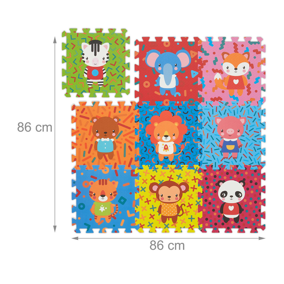 PUZZLEMATTE - Multicolor, Textil (30/30cm) - Relaxdays