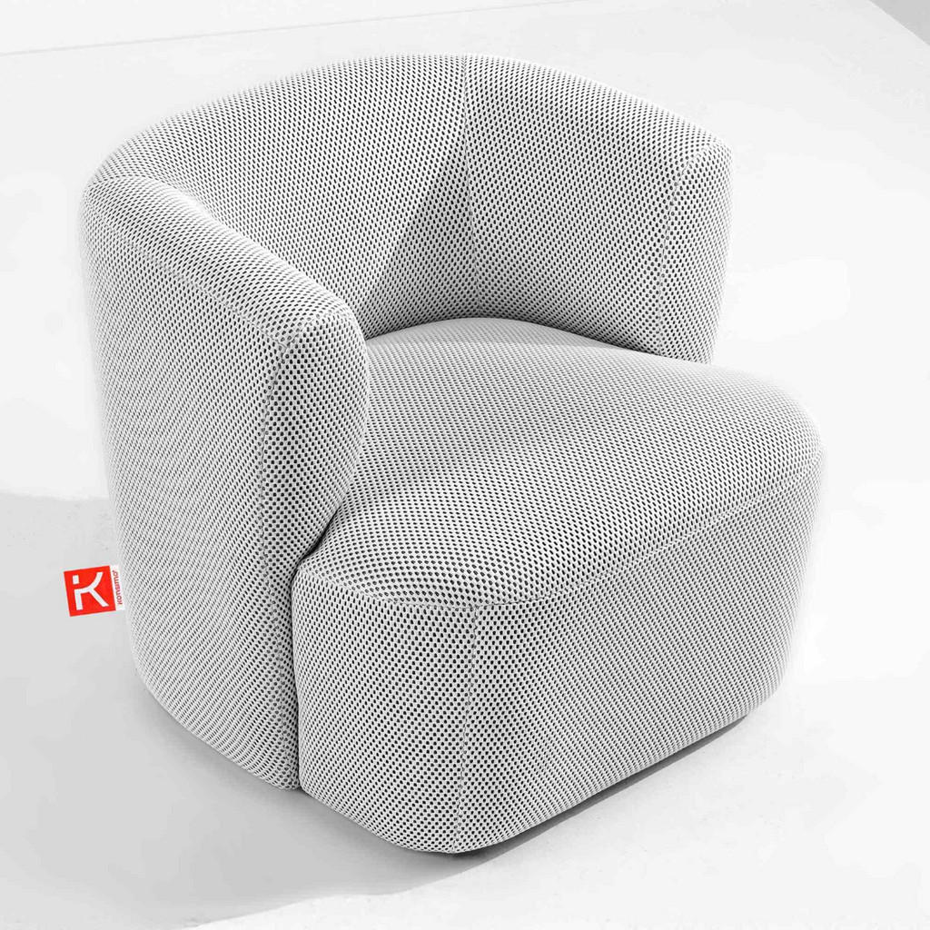 Thumbnail - Konsimo® Einzelsessel, Weiß, Textil, Holz, 75x68x70 cm, Hergestellt in Europa, Wohnzimmer, Sessel, Polstersessel