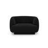 SESSEL Miley aus Samt schwarz - Schwarz, Textil (90/70/103cm) - Micadoni