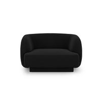 SESSEL Miley aus Samt schwarz - Schwarz, Textil (90/70/103cm) - Micadoni