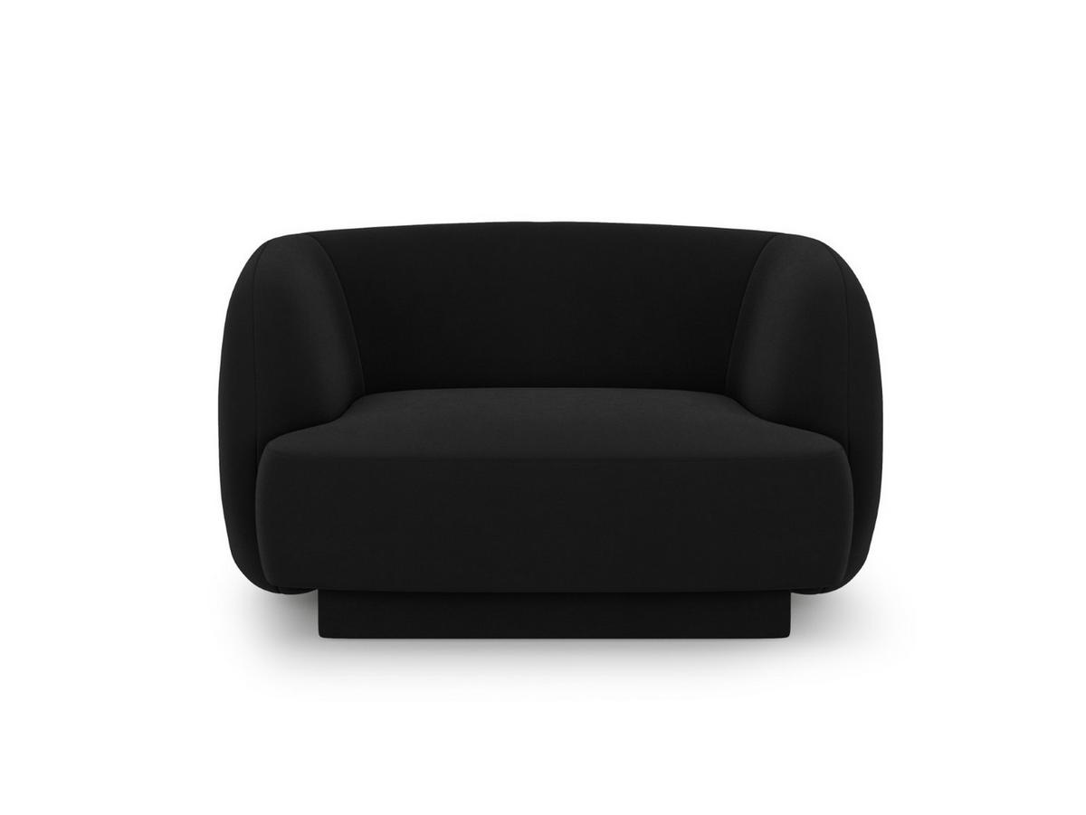 SESSEL Miley aus Samt schwarz - Schwarz, Textil (90/70/103cm) - Micadoni