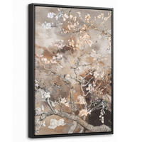 LEINWAND Bilder mit Rahmen - Mandelblüte - Kunst - Van Gogh - Beige - Abstrakt - 20x30 - Braun, Textil (20/30cm) - MuchoWow