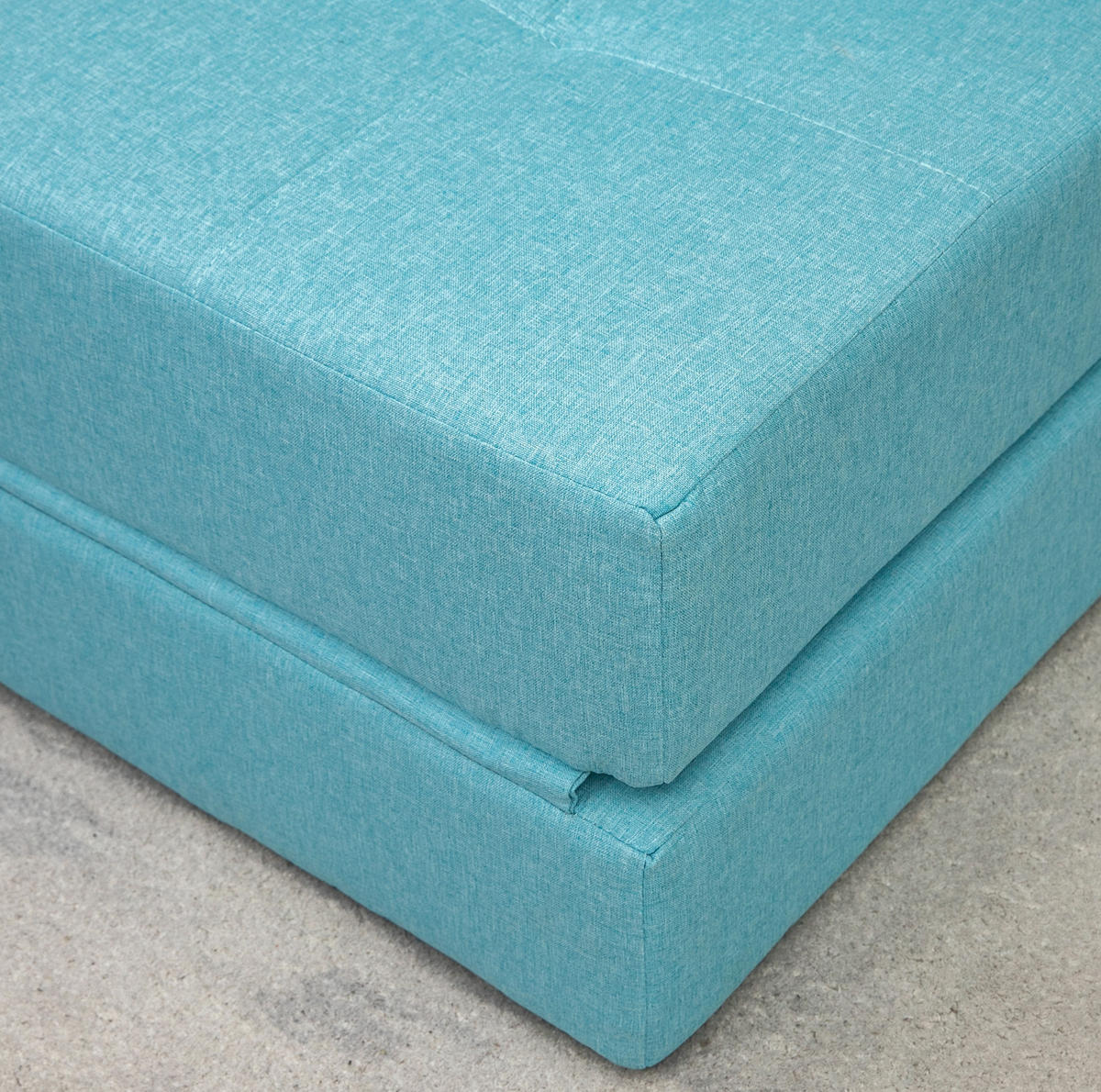 SCHLAFSESSEL 2-in-1 mit Schlaffunktion 70/70/61 cm / 70/174/15 cm Blau - Blau, Textil (70/61/70cm) - Redom