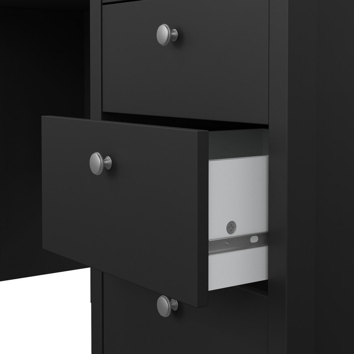 SCHREIBTISCH, Madrid, Schwarz, Holzwerkstoff / Metall, 121 x 48 x 77 cm - Schwarz, Holzwerkstoff/Metall (48/121/77cm) - ebuy24