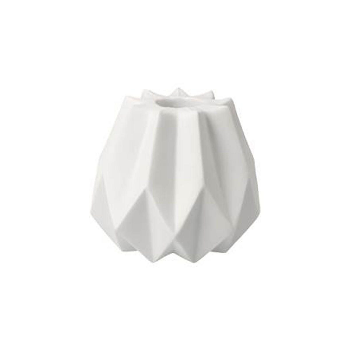 KERZENHALTER Polygono Star, Biskuitporzellan, Biskuit weiß, H 8 cm - Weiß, Keramik (9/8/9cm) - Goebel