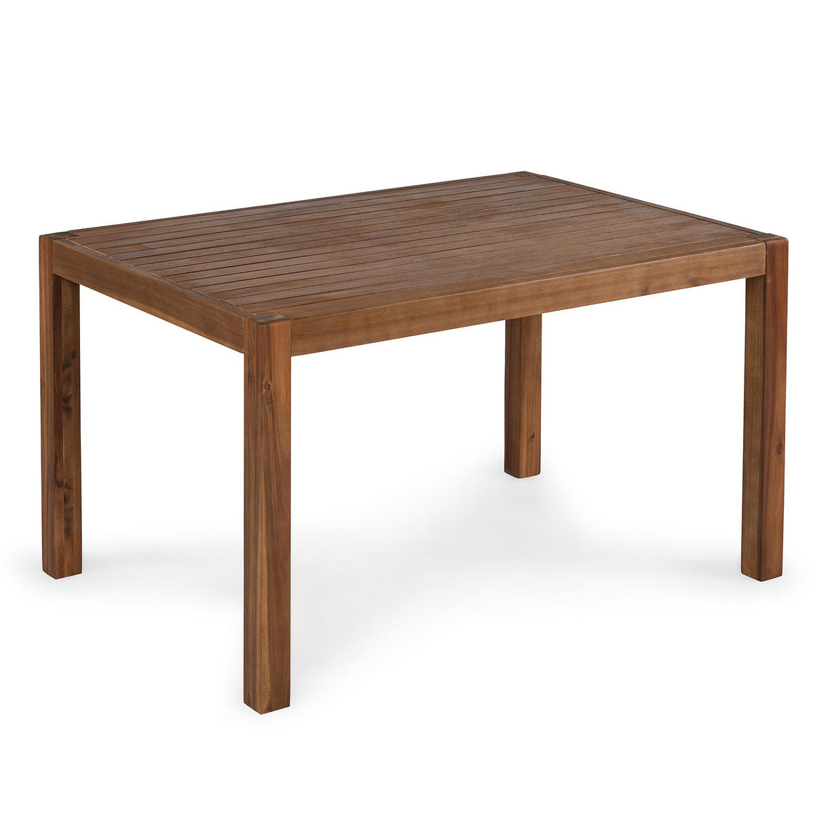 MASSIVER GARTENESSTISCH - Akazie massiv - Braun/Akaziefarben, Holz (85/120/72cm) - home24