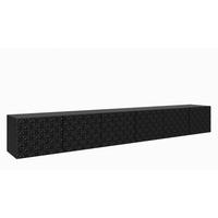 TV-SCHRANK Schwarz ALI Geschlossen Mit Dekorativen Fronten 300 cm - Schwarz, Holzwerkstoff (300/41/40cm) - Sepro Meble