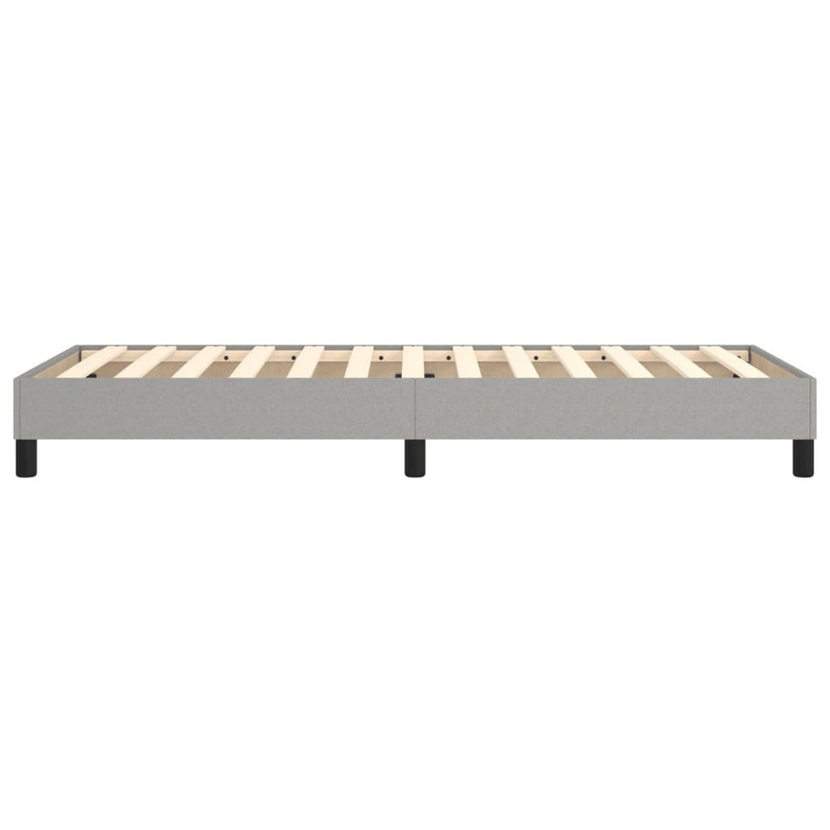 BETTGESTELL Hellgrau 90/200 Cm Stoff - Grau, Holzwerkstoff (90/200cm) - vidaXL
