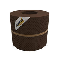 SICHTSCHUTZSTREIFEN PP Premium Gelocht 15 Prozent Streifen Braun 26m - Braun, Kunststoff (2600/19cm) - ZAUN|ZU
