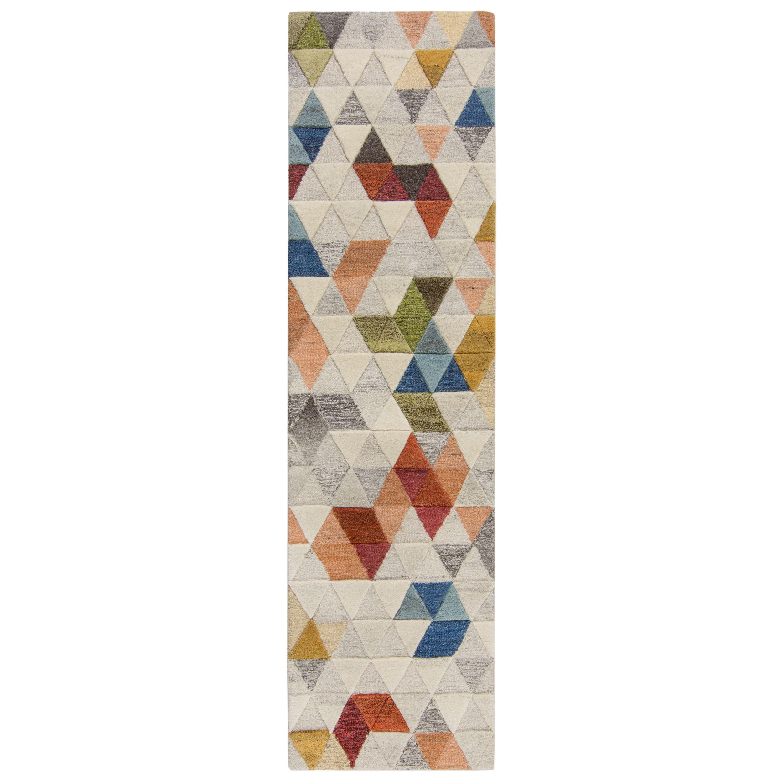 WOLLTEPPICH Modernes-Geometrisch-Design, mehrfarbig ESK LEO, Multi 60x230 cm - Multicolor, Textil (60/230cm) - KADIMA DESIGN